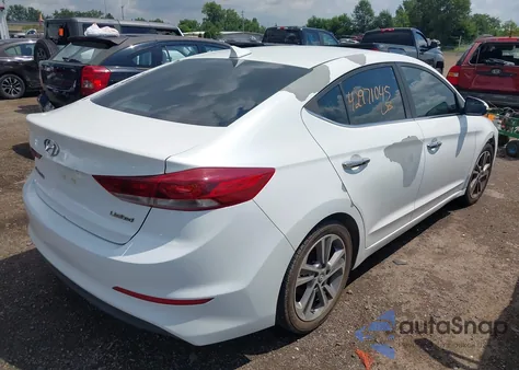 2017 Hyundai Elantra Limited z USA, uszkodzony, nr VIN 5NPD84LF1HH036652